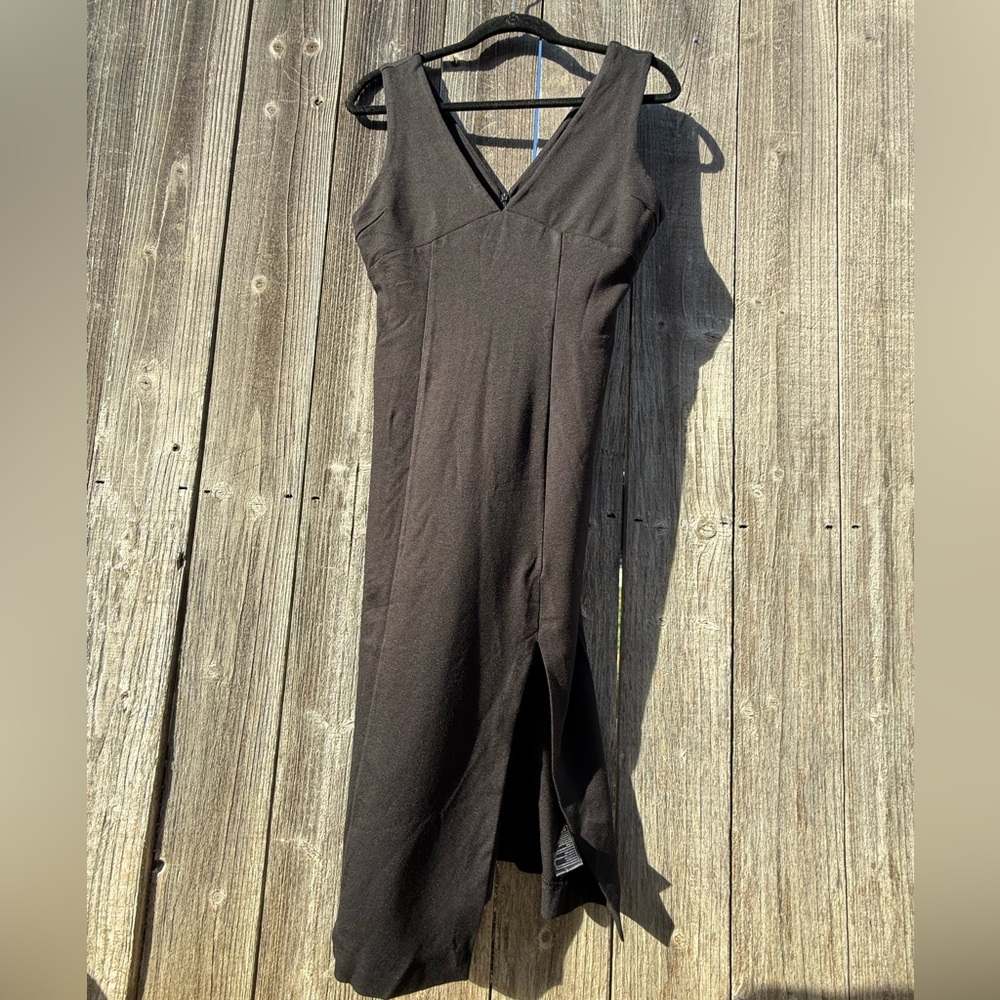 BB Dakota by Steve Madden Black V-Neck Midi Bodycon Dress (Size XS)